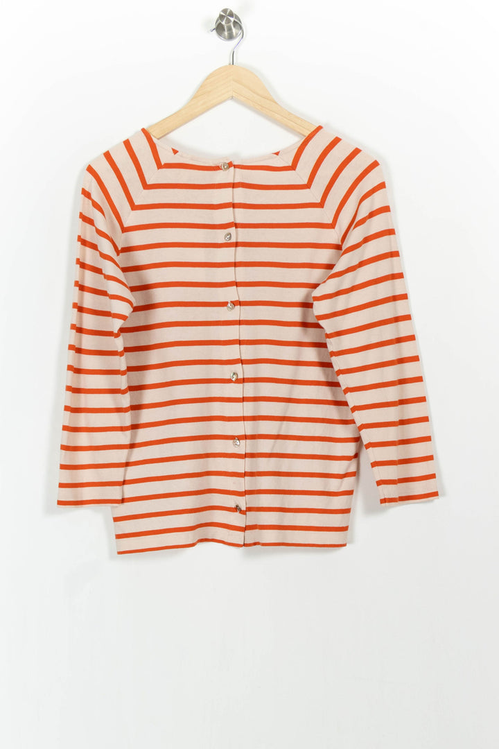 Marinière Blanche et Orange - Taille M/38 de la marque Bellerose | PARAD104224 - Vendu par Paradigme - Image 4