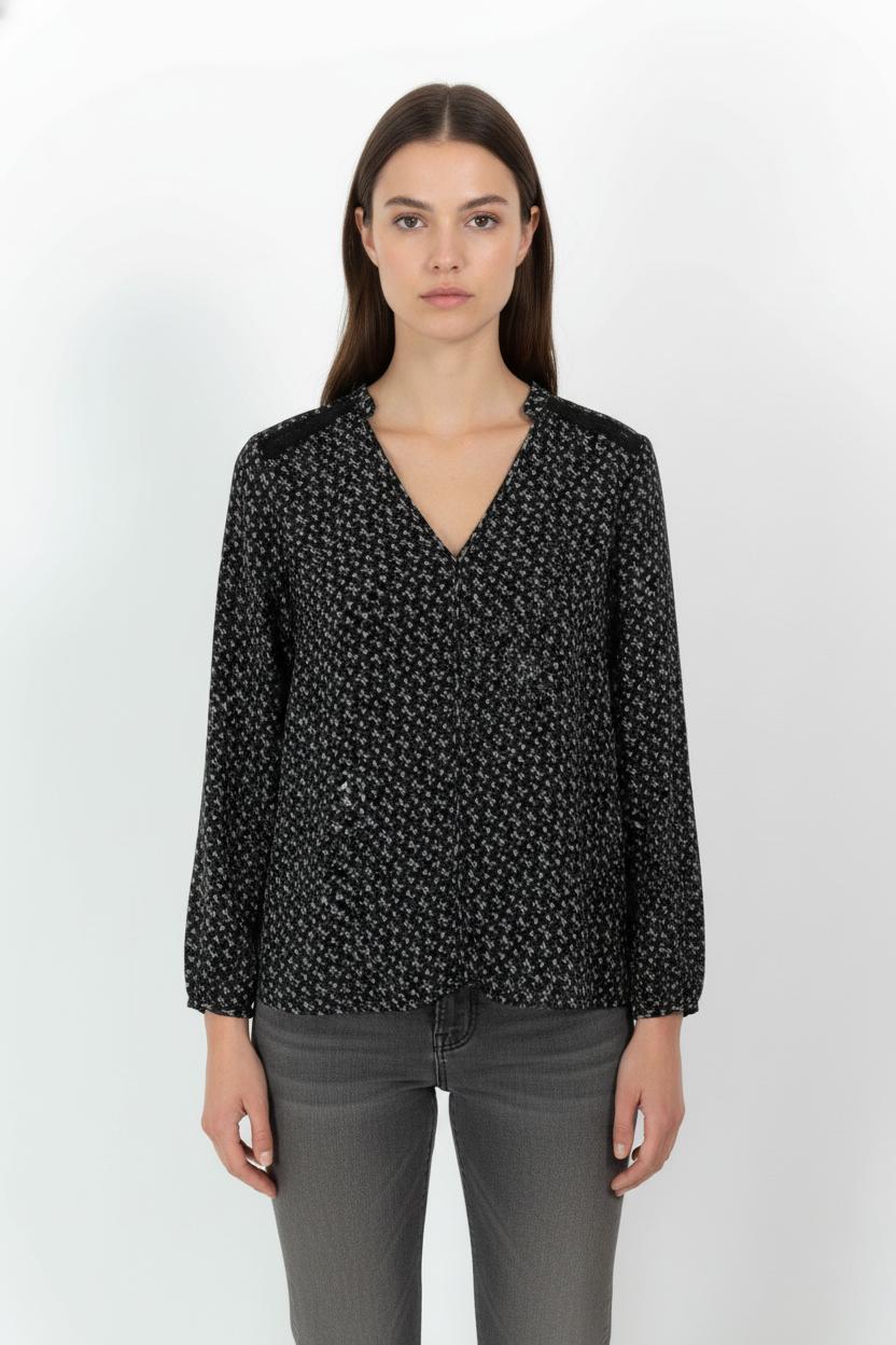 Blouse Noire et Blanche - Taille L/40 de la marque One Step | PARAD104231 - Vendu par Paradigme - Image 1