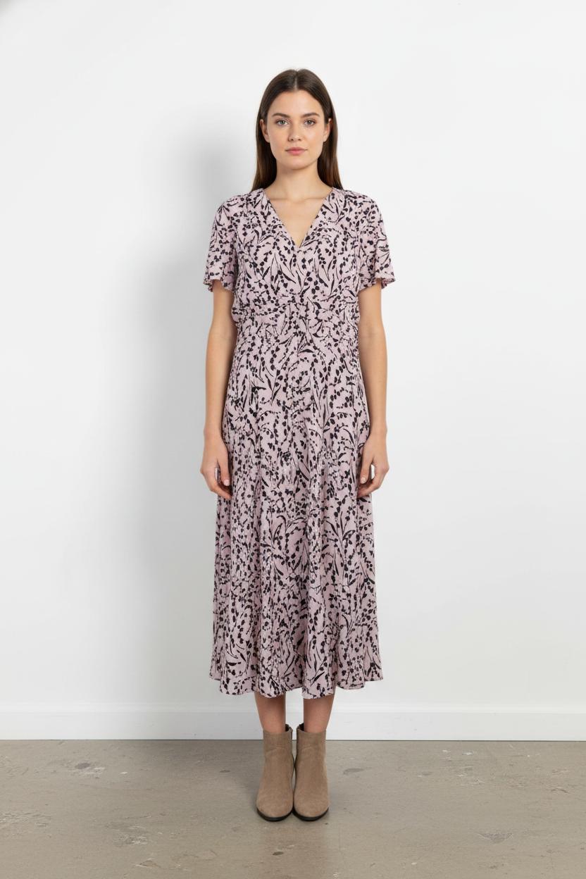 Robe Longue Rose et Noire - Taille L/40 de la marque Maje | PARAD104238 - Vendu par Paradigme - Image 1