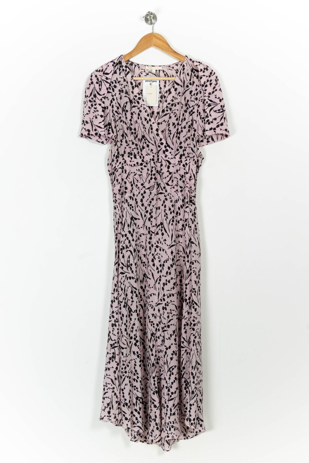 Robe Longue Rose et Noire - Taille L/40 de la marque Maje | PARAD104238 - Vendu par Paradigme - Image 2