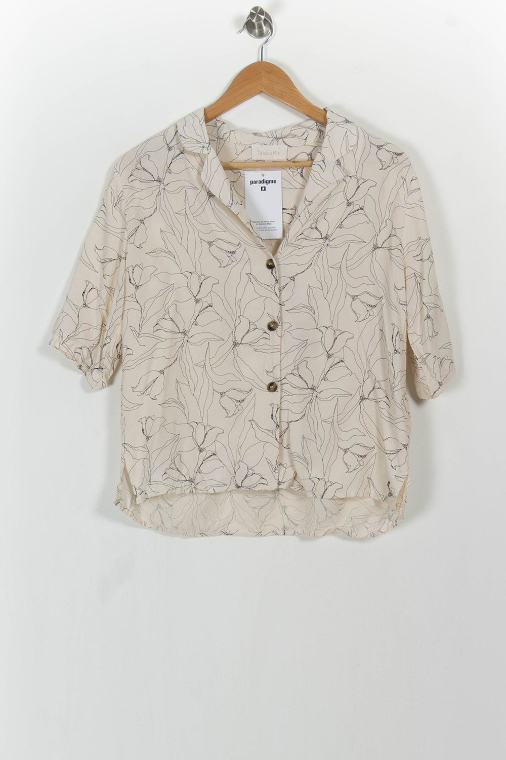 Chemise Imprimée Beige - Taille S/36 de la marque Grace & Mila | PARAD104242 - Vendu par Paradigme - Image 2