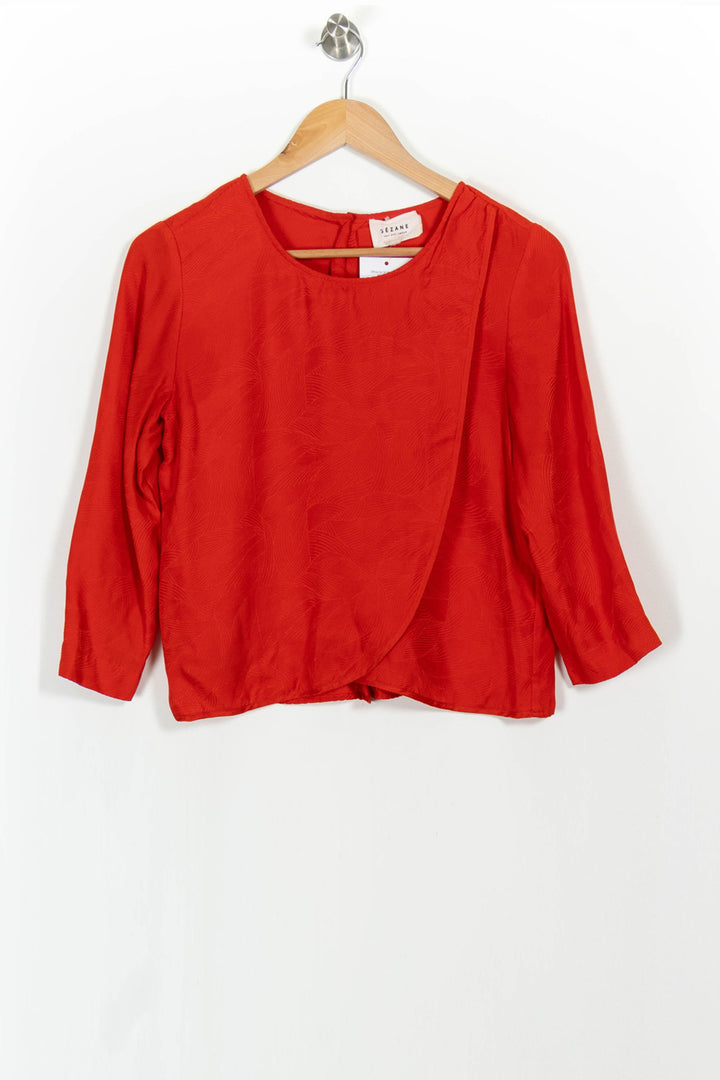 Blouse Rouge - Taille M/38 de la marque Sézane | PARAD104246 - Vendu par Paradigme - Image 2
