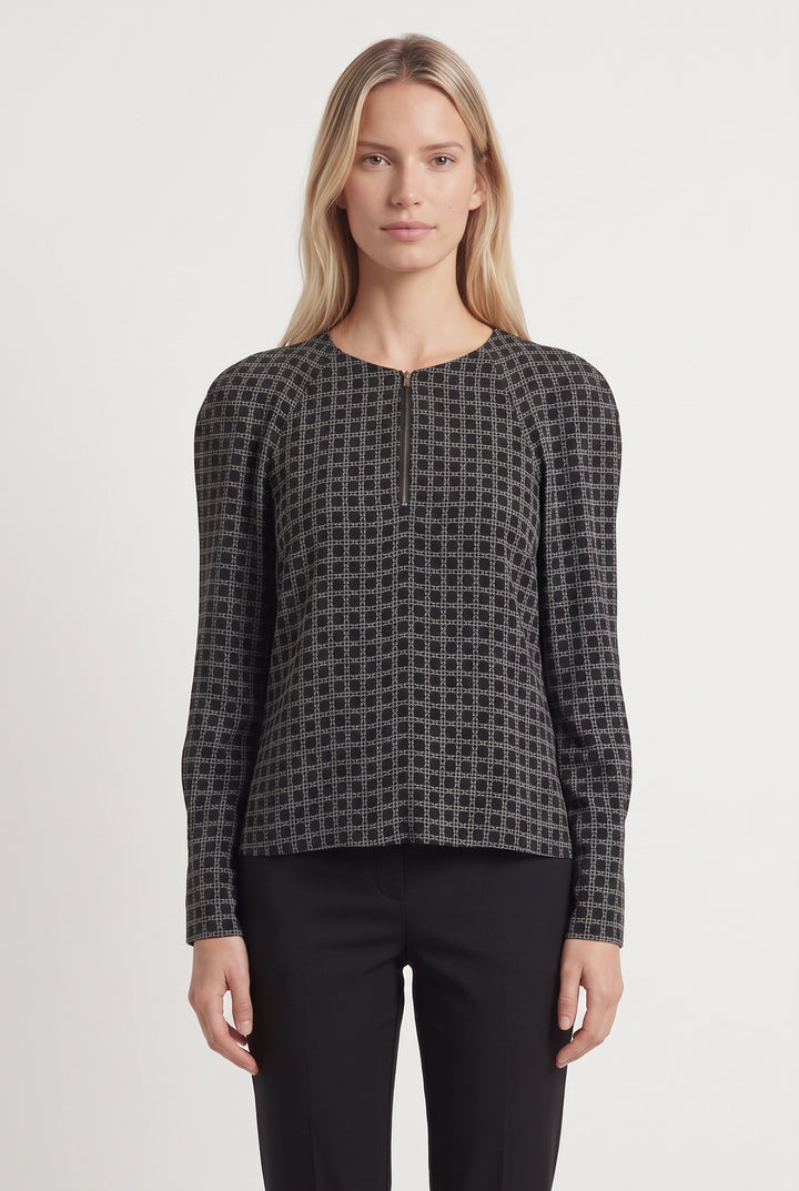Blouse Noire et Grise - Taille S/36 de la marque Comptoir des Cotonniers | PARAD104249 - Vendu par Paradigme - Image 1