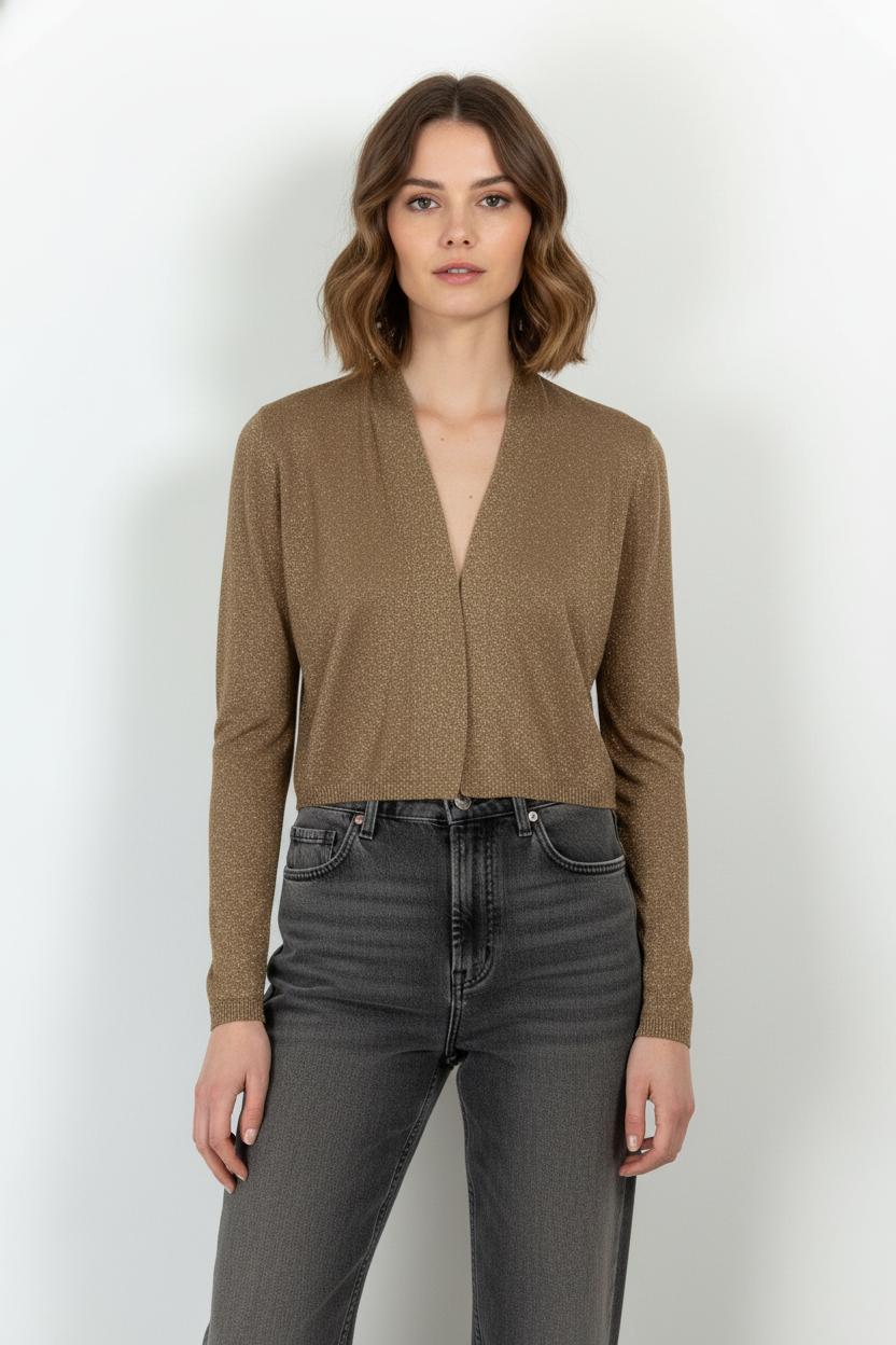 Gilet Doré - Taille XS/34 de la marque La Fée Maraboutée | PARAD104256 - Vendu par Paradigme - Image 1