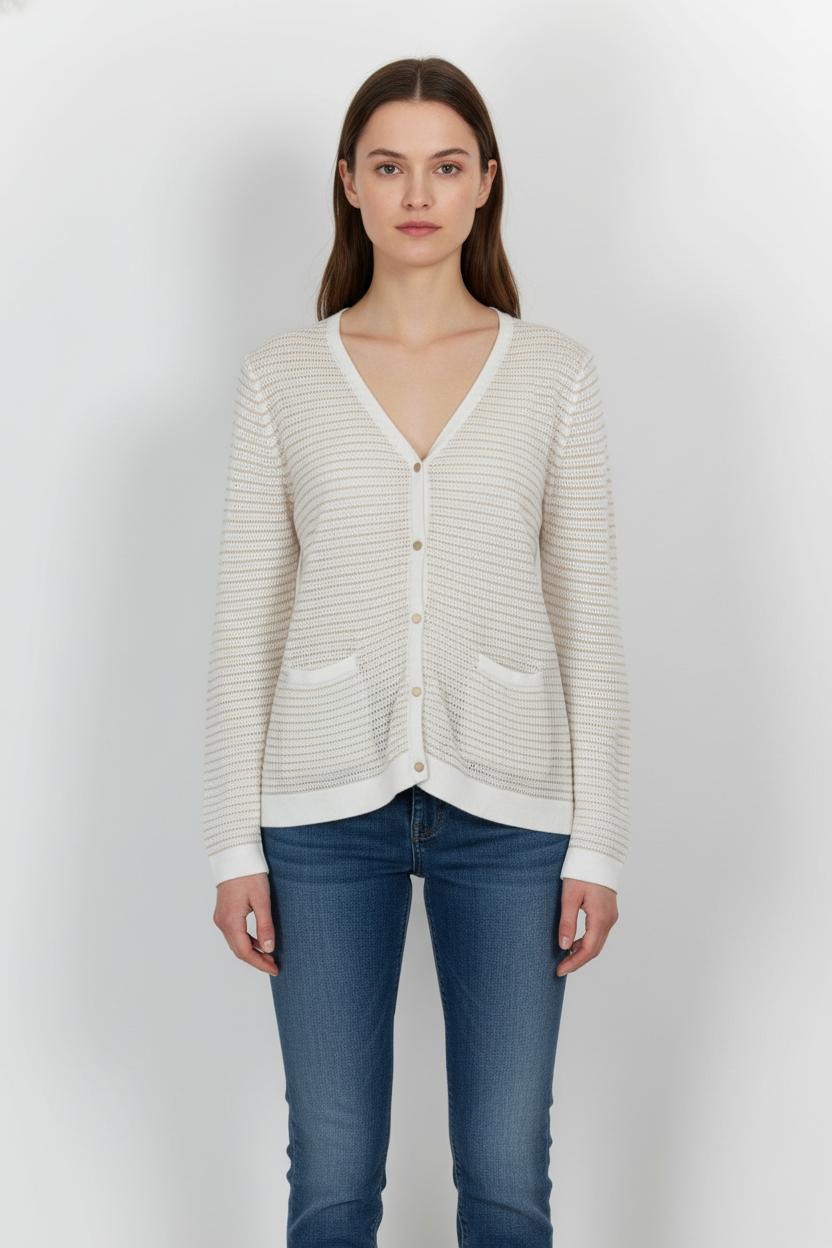 Cardigan Blanc - Taille S/36 de la marque Grace & Mila | PARAD104259 - Vendu par Paradigme - Image 1