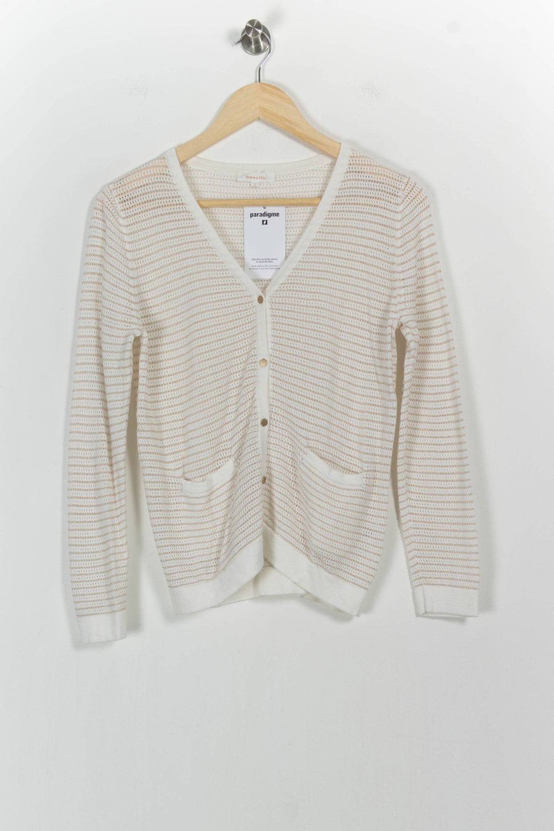 Cardigan Blanc - Taille S/36 de la marque Grace & Mila | PARAD104259 - Vendu par Paradigme - Image 2