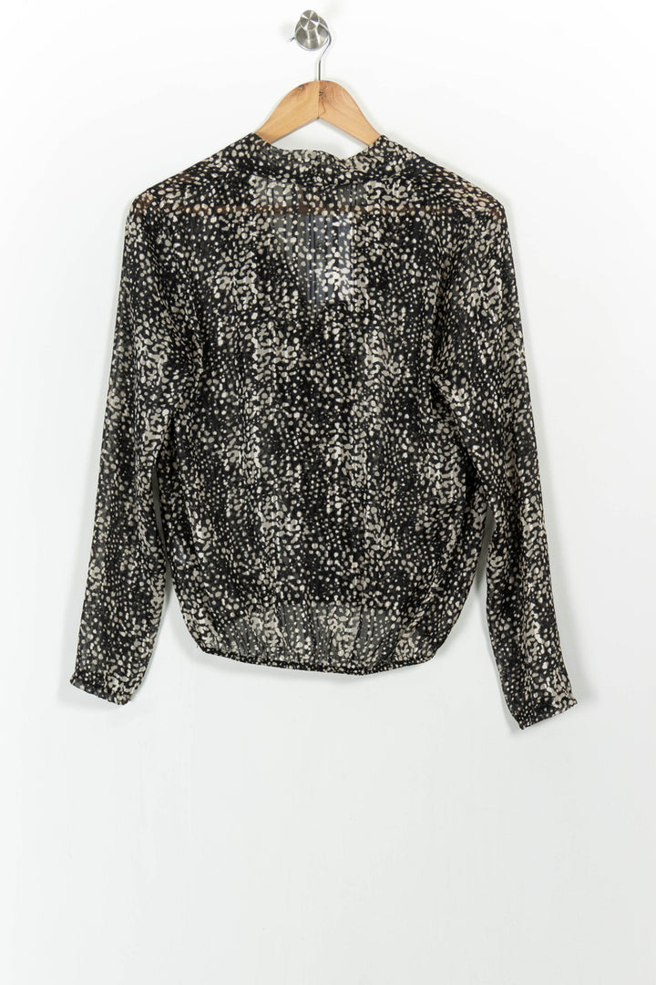 Blouse Noire et Blanche - Taille M/38 de la marque La Fée Maraboutée | PARAD104262 - Vendu par Paradigme - Image 4