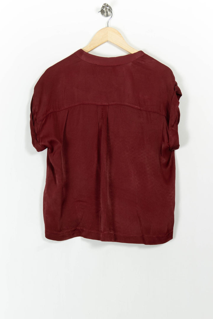 Blouse Bordeaux - Taille M/38 de la marque La Fée Maraboutée | PARAD104263 - Vendu par Paradigme - Image 4