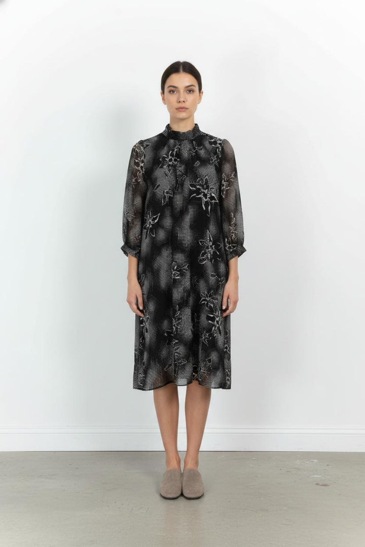 Robe Midi Noire et Blanche - Taille L/40 de la marque IKKS | PARAD104265 - Vendu par Paradigme - Image 1