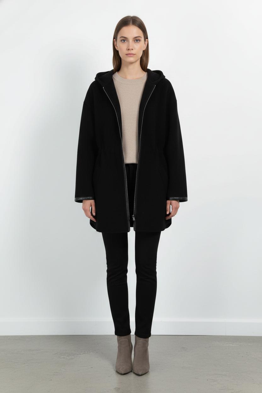Manteau Noir - Taille XS/34 de la marque Claudie Pierlot | PARAD104267 - Vendu par Paradigme - Image 1