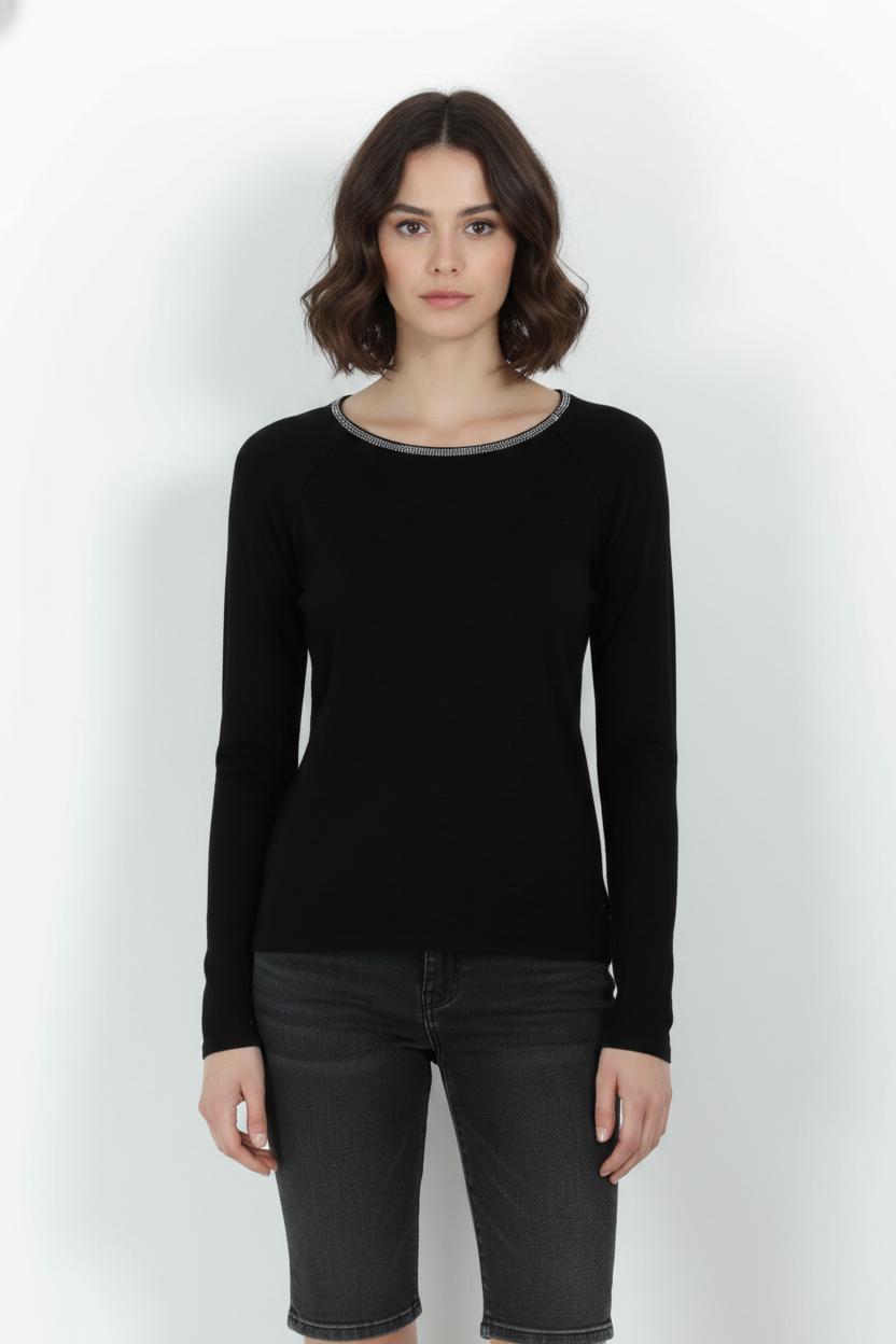 Pull Col Rond Noir - Taille M/38 de la marque Joseph | PARAD104268 - Vendu par Paradigme - Image 1