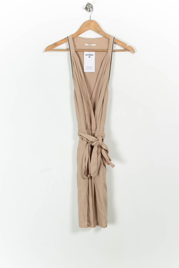 Robe Portefeuille Beige - Taille S/36 de la marque Sessùn | PARAD104273 - Vendu par Paradigme - Image 2