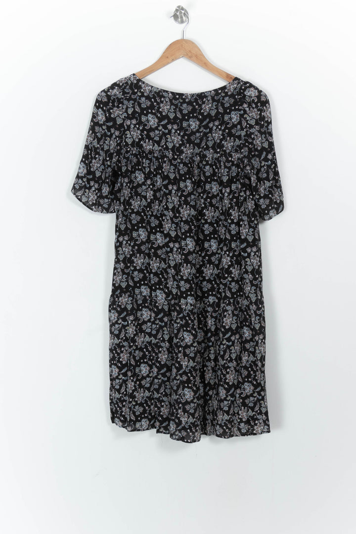 Robe Fleurie Noire et Blanche - Taille S/36 de la marque Pablo | PARAD104276 - Vendu par Paradigme - Image 4