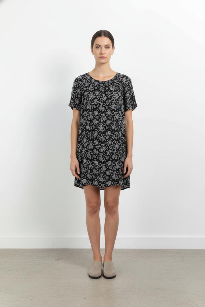 Robe Fleurie Noire et Blanche - Taille S/36 de la marque Pablo | PARAD104276 - Vendu par Paradigme - Image 1
