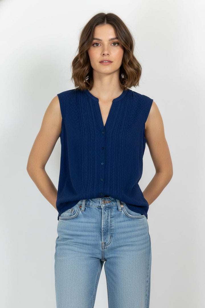 Blouse Bleu - Taille S/36 de la marque Caroll | PARAD104279 - Vendu par Paradigme - Image 1
