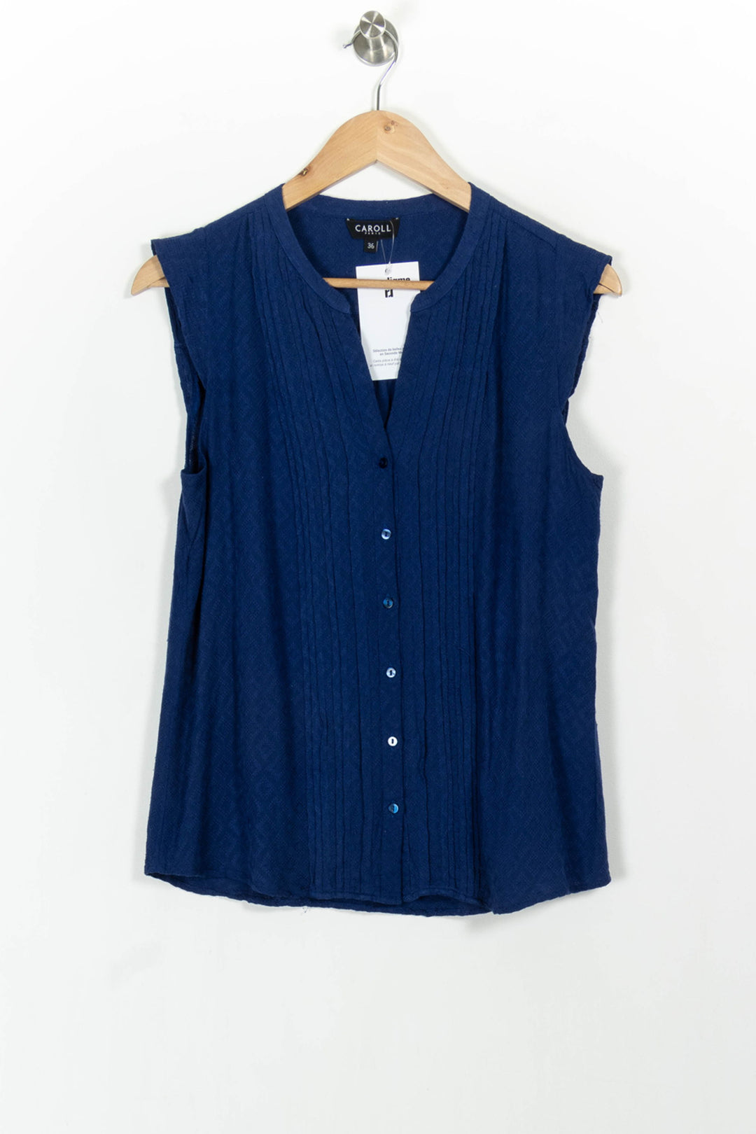Blouse Bleu - Taille S/36 de la marque Caroll | PARAD104279 - Vendu par Paradigme - Image 2