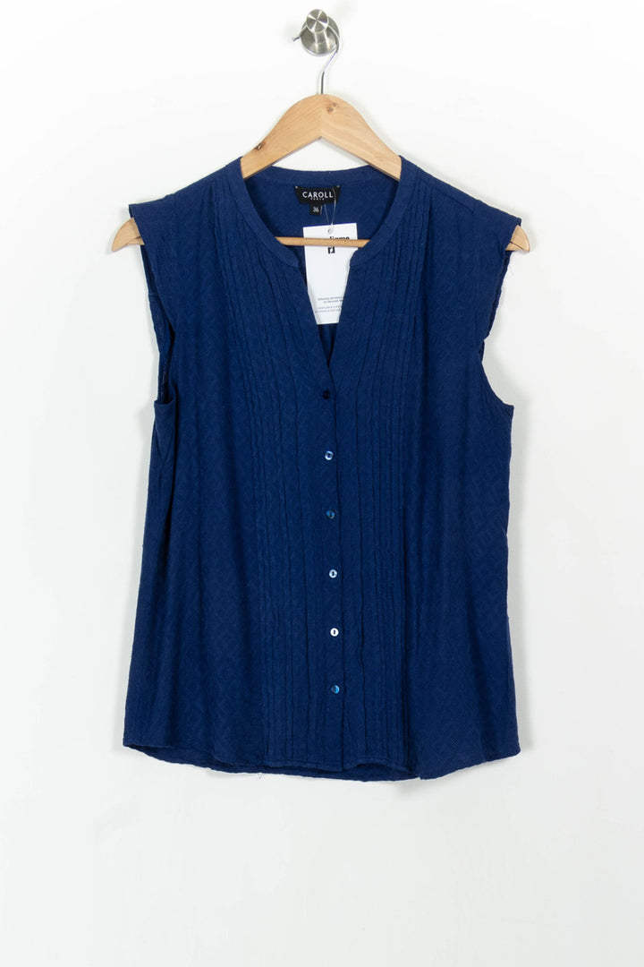 Blouse Bleu - Taille S/36 de la marque Caroll | PARAD104279 - Vendu par Paradigme - Image 2