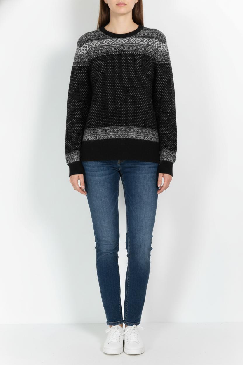 Pull Noir et Gris - Taille M/38 de la marque Ines de la Fressange Paris | PARAD104280 - Vendu par Paradigme - Image 1