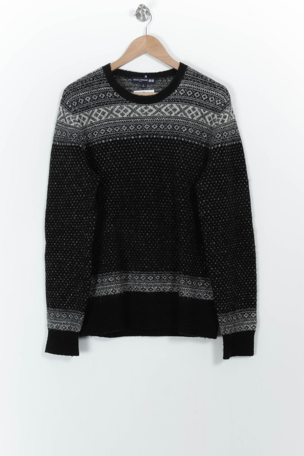 Pull Noir et Gris - Taille M/38 de la marque Ines de la Fressange Paris | PARAD104280 - Vendu par Paradigme - Image 2