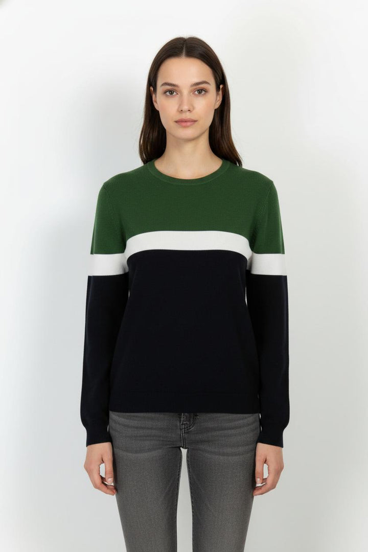 Pull Vert blanc et bleu marine - Taille L/40 de la marque Galeries Lafayette | PARAD104282 - Vendu par Paradigme - Image 1
