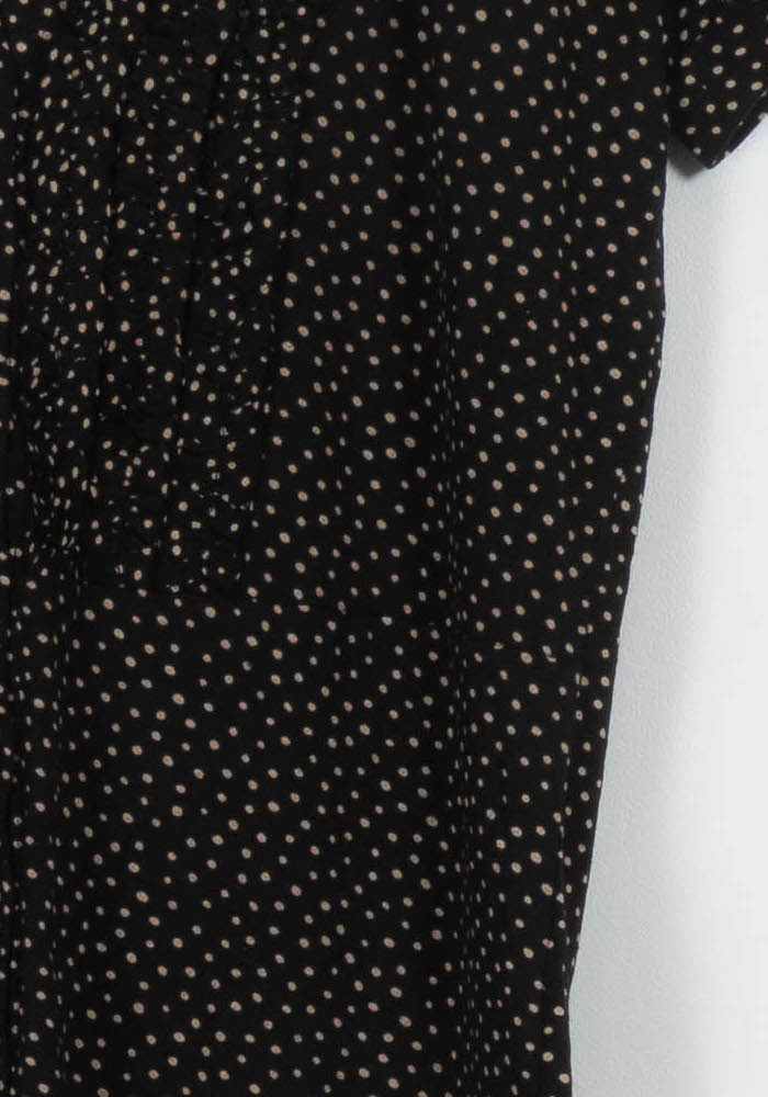Blouse Noire à Pois Beiges - Taille S/36 de la marque Caroll | PARAD104283 - Vendu par Paradigme - Image 3