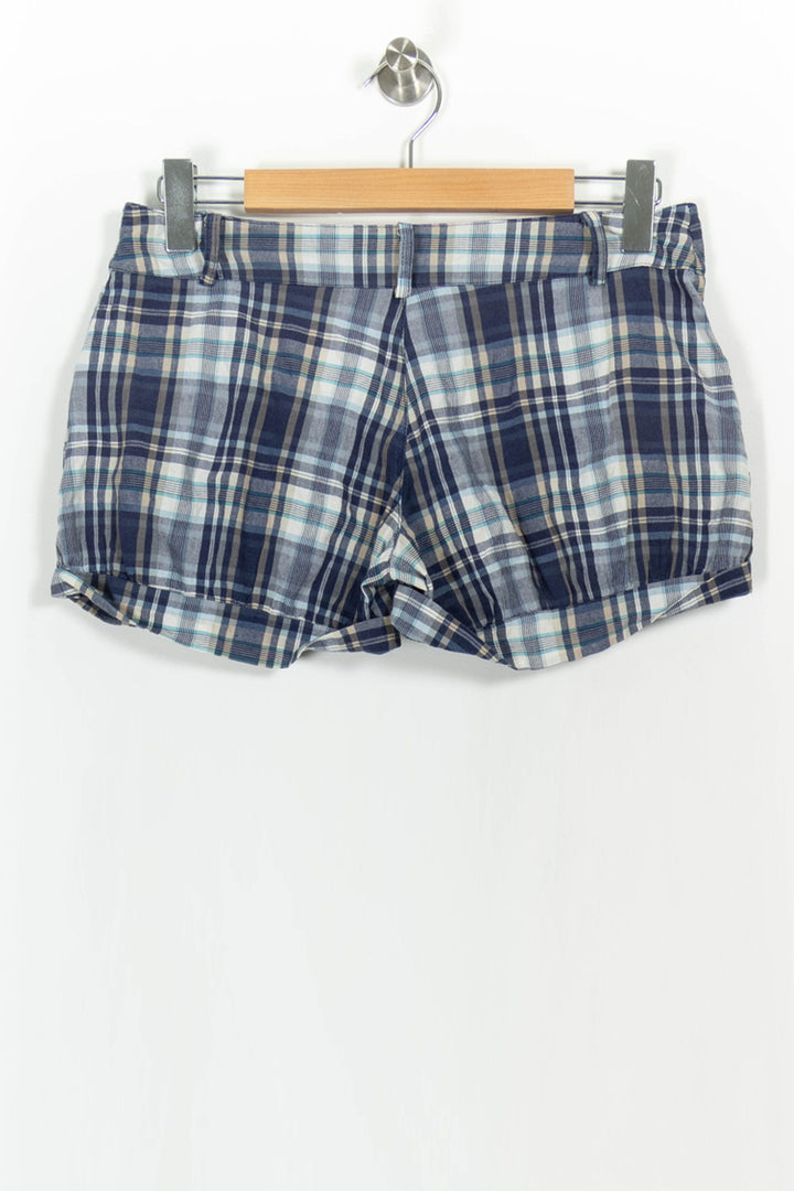 Short à Carreaux Bleu et Beige - Taille L/40 de la marque La Fée Maraboutée | PARAD104286 - Vendu par Paradigme - Image 4