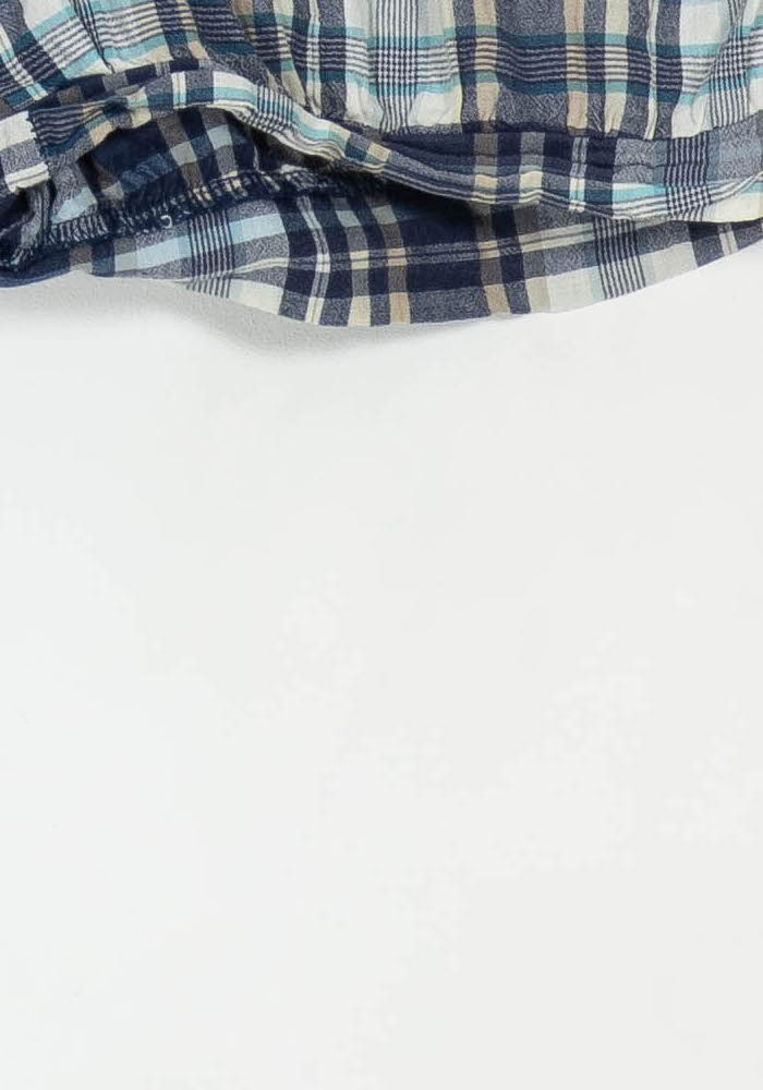Short à Carreaux Bleu et Beige - Taille L/40 de la marque La Fée Maraboutée | PARAD104286 - Vendu par Paradigme - Image 3