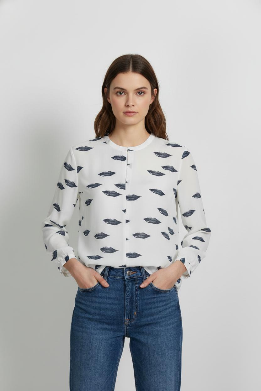 Blouse Blanche et Noire - Taille L/40 de la marque Bimba y Lola | PARAD104302 - Vendu par Paradigme - Image 1