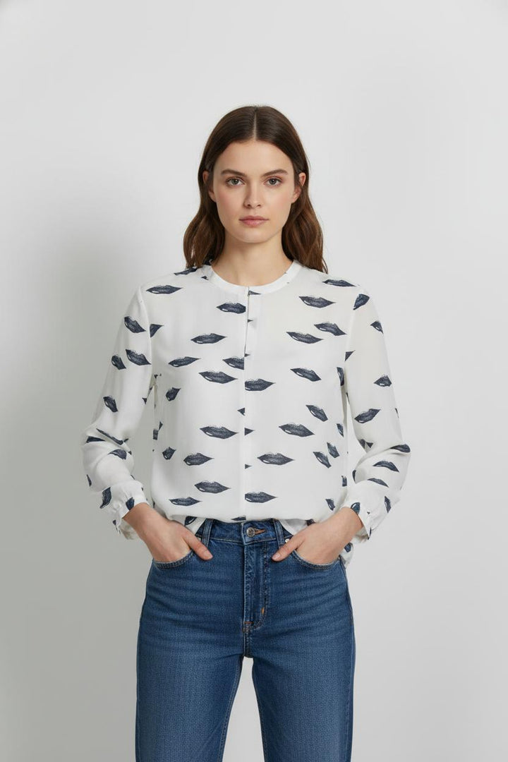 Blouse Blanche et Noire - Taille L/40 de la marque Bimba y Lola | PARAD104302 - Vendu par Paradigme - Image 1