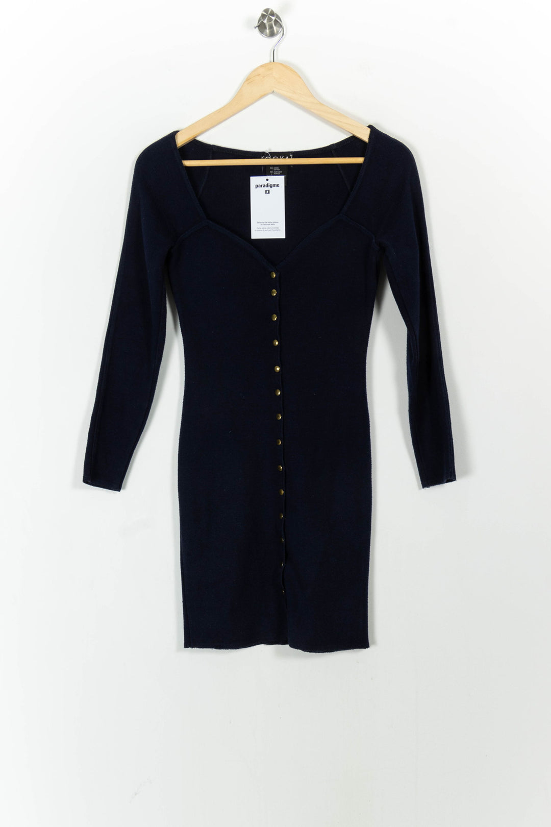 Robe Ajustée Bleue - Taille S/36 de la marque Kookai | PARAD104313 - Vendu par Paradigme - Image 2
