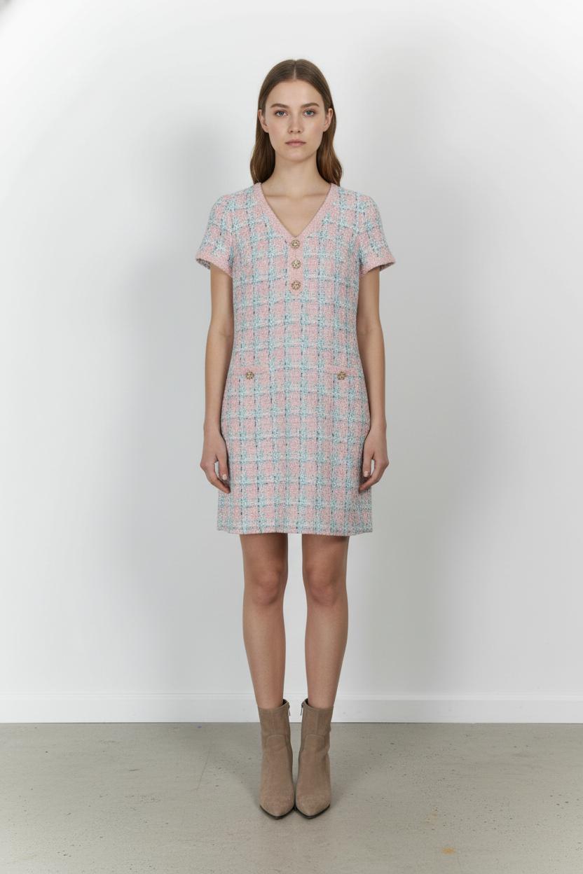 Robe Courte Rose et Bleue - Taille M/38 de la marque Weill | PARAD104316 - Vendu par Paradigme - Image 1