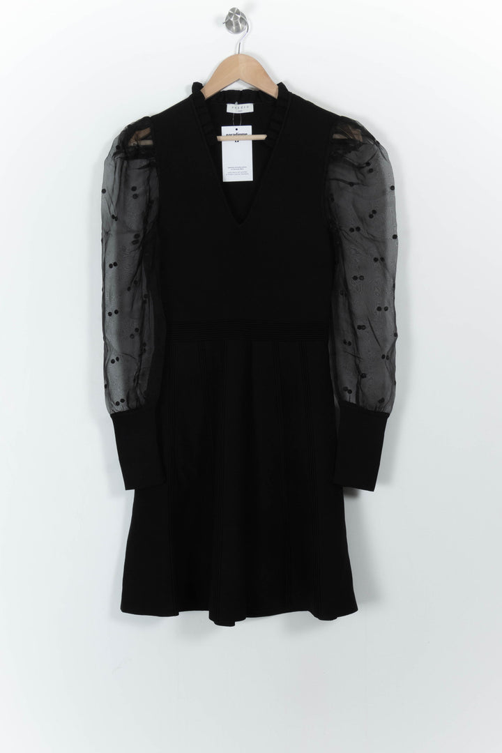 Robe Courte Noire - Taille L/40 de la marque Sandro | PARAD104317 - Vendu par Paradigme - Image 2