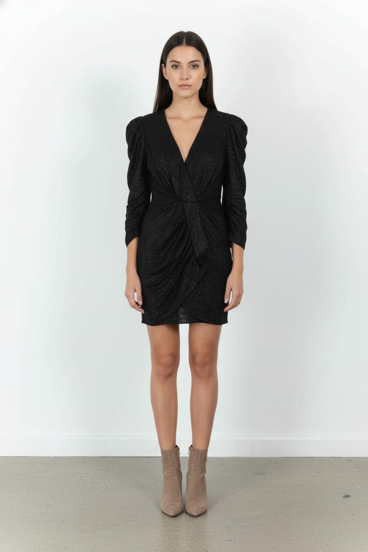 Robe Drapée Noire - Taille L/40 de la marque IRO | PARAD104319 - Vendu par Paradigme - Image 1