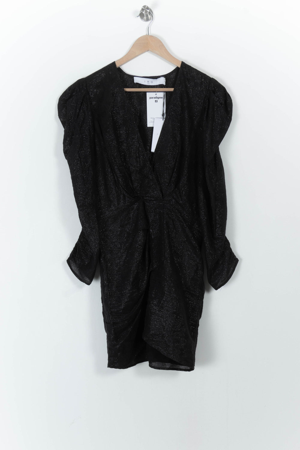 Robe Drapée Noire - Taille L/40 de la marque IRO | PARAD104319 - Vendu par Paradigme - Image 2