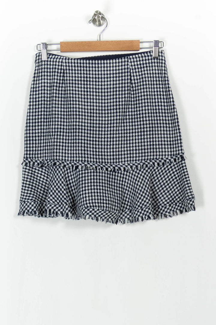 Jupe À Carreaux Bleue et Blanche - Taille M/38 de la marque Kookai | PARAD104320 - Vendu par Paradigme - Image 4