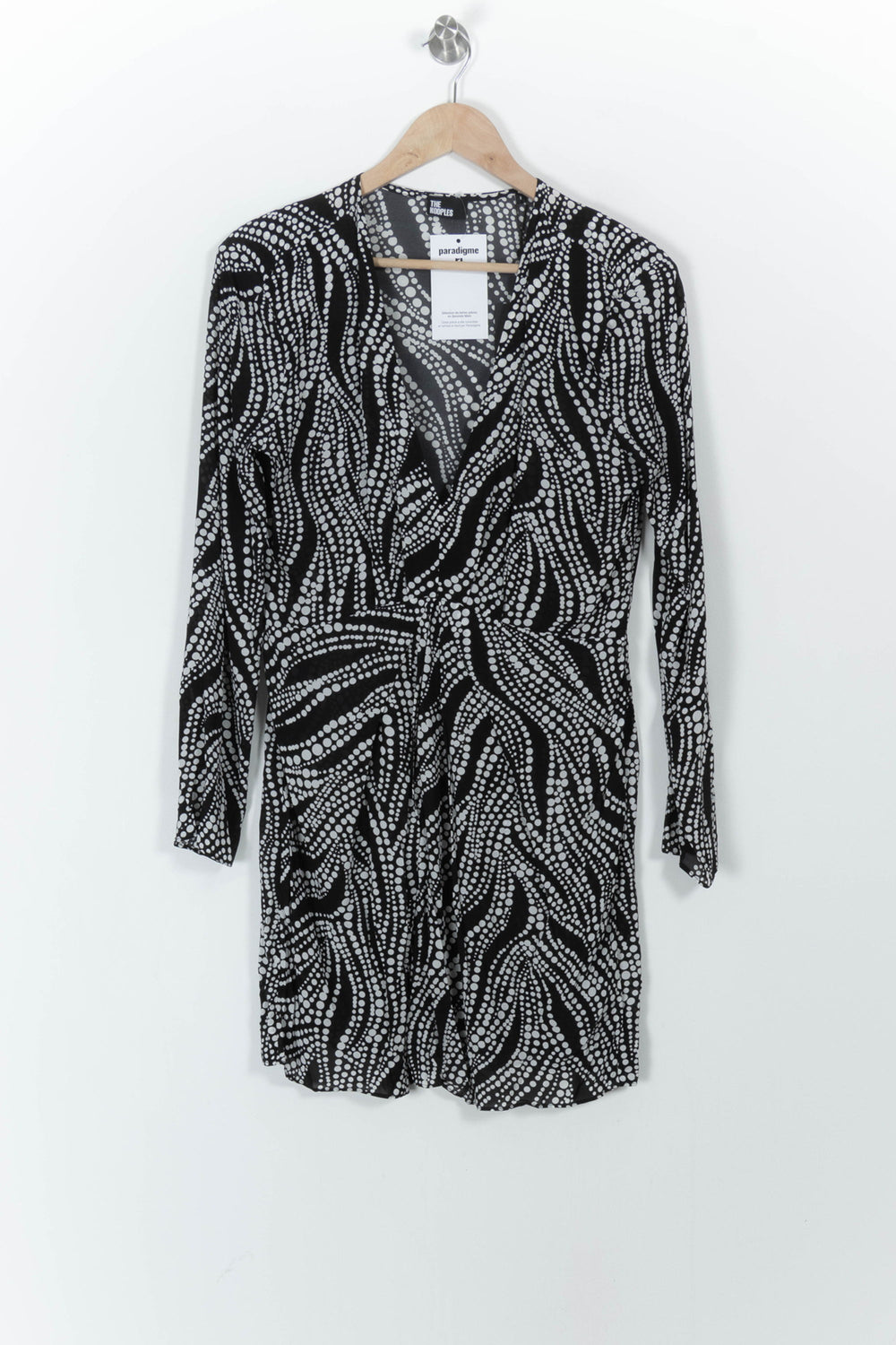 Robe Courte Noire et Blanche - Taille L/40 de la marque The Kooples | PARAD104324 - Vendu par Paradigme - Image 2