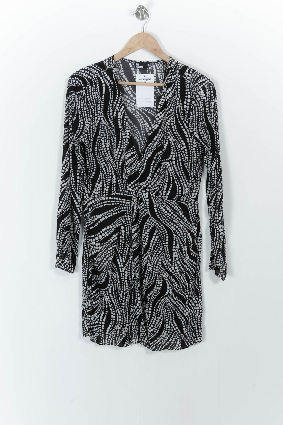 Robe Courte Noire et Blanche - Taille L/40 de la marque The Kooples | PARAD104324 - Vendu par Paradigme - Image 2