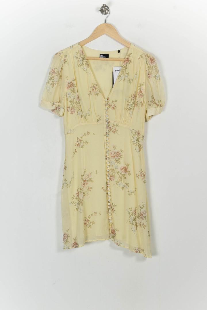 Robe Fleurie Jaune - Taille L/40 de la marque The Kooples | PARAD104325 - Vendu par Paradigme - Image 2