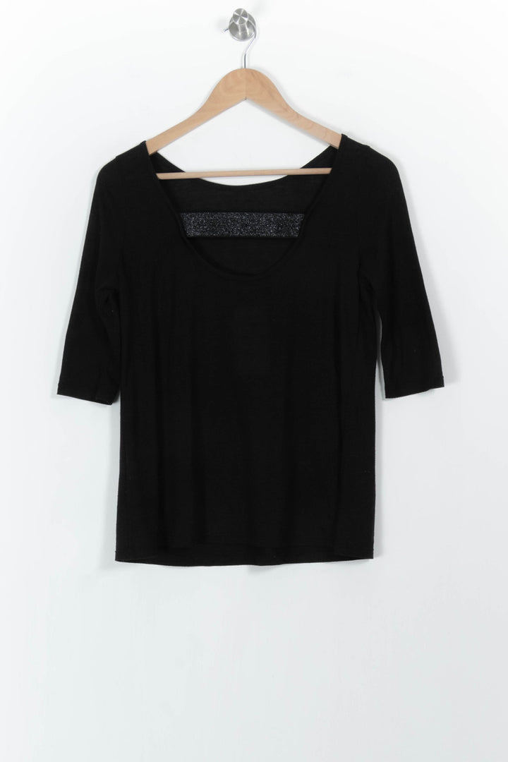 T-shirt Noir - Taille S/36 de la marque Claudie Pierlot | PARAD104327 - Vendu par Paradigme - Image 4