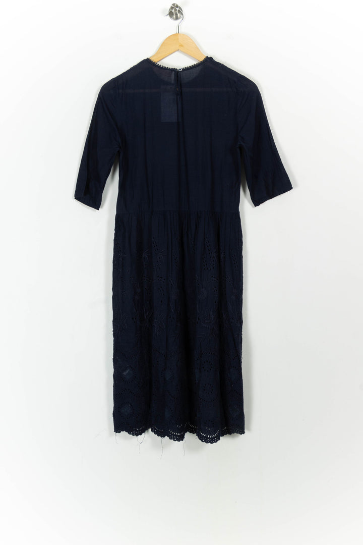 Robe Mi-Longue Bleue - Taille S/36 de la marque Vanessa Bruno - Athé | PARAD104331 - Vendu par Paradigme - Image 4