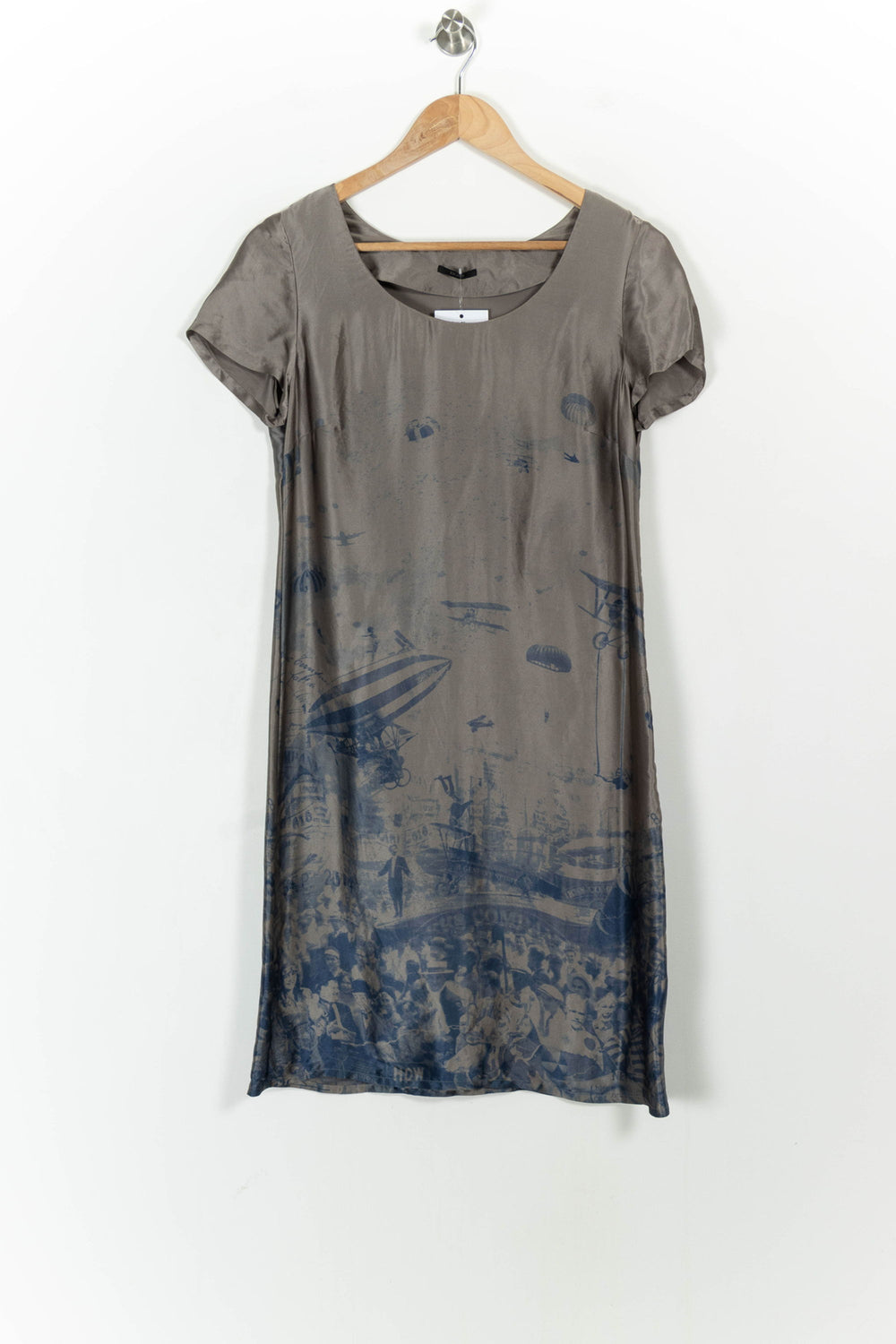Robe Droite Grise et Bleue - Taille S/36 de la marque IKKS | PARAD104333 - Vendu par Paradigme - Image 2