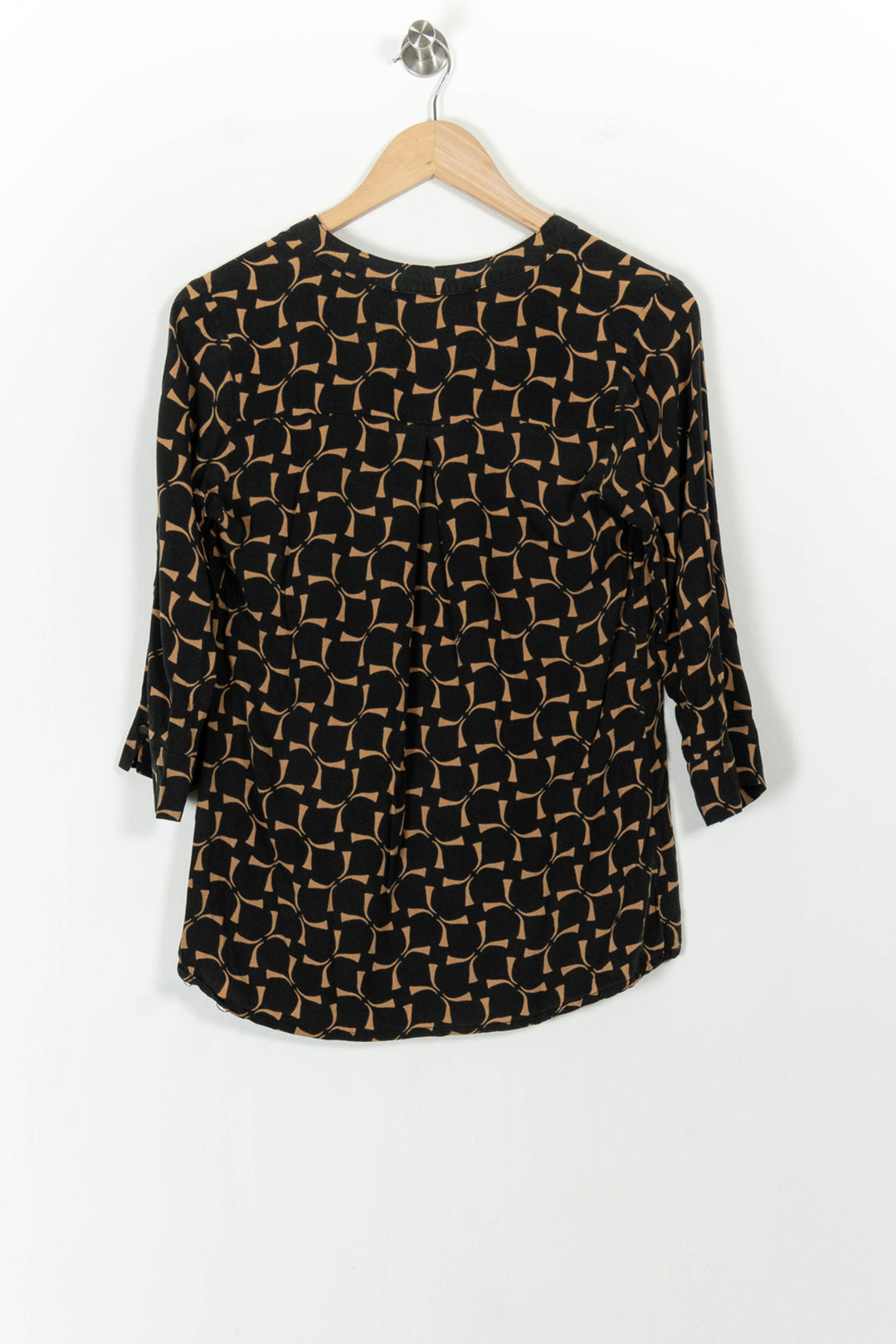 Blouse Noire et Beige - Taille S/36 de la marque La Fée Maraboutée | PARAD104336 - Vendu par Paradigme - Image 4