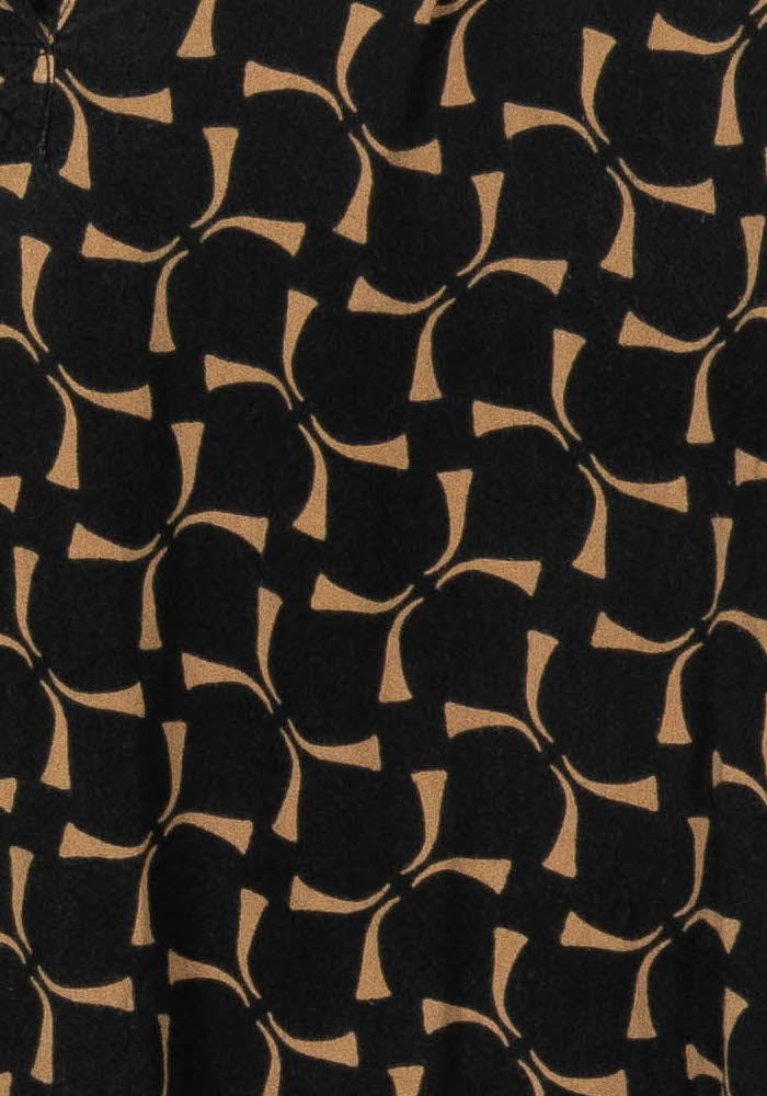 Blouse Noire et Beige - Taille S/36 de la marque La Fée Maraboutée | PARAD104336 - Vendu par Paradigme - Image 3