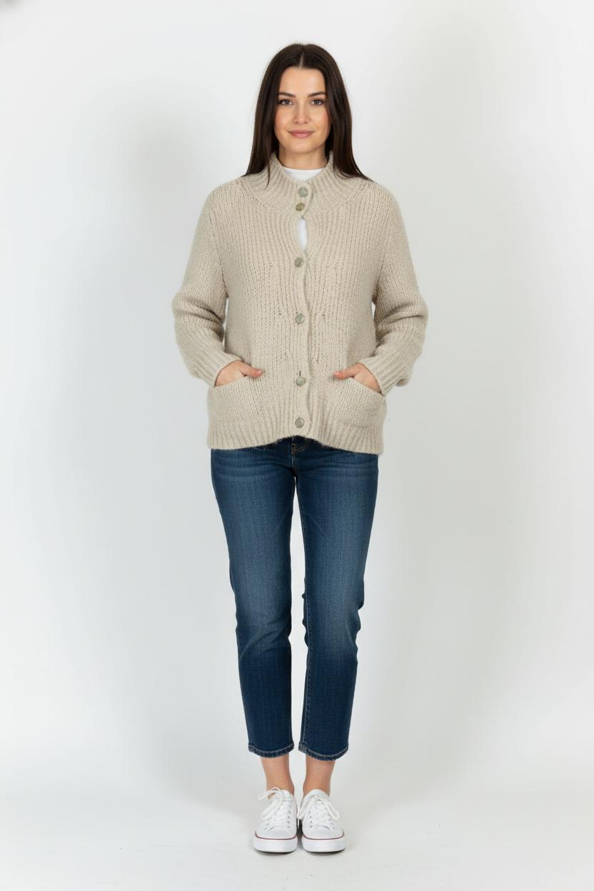 Cardigan Beige - Taille S/36 de la marque Sessùn | PARAD104341 - Vendu par Paradigme - Image 1