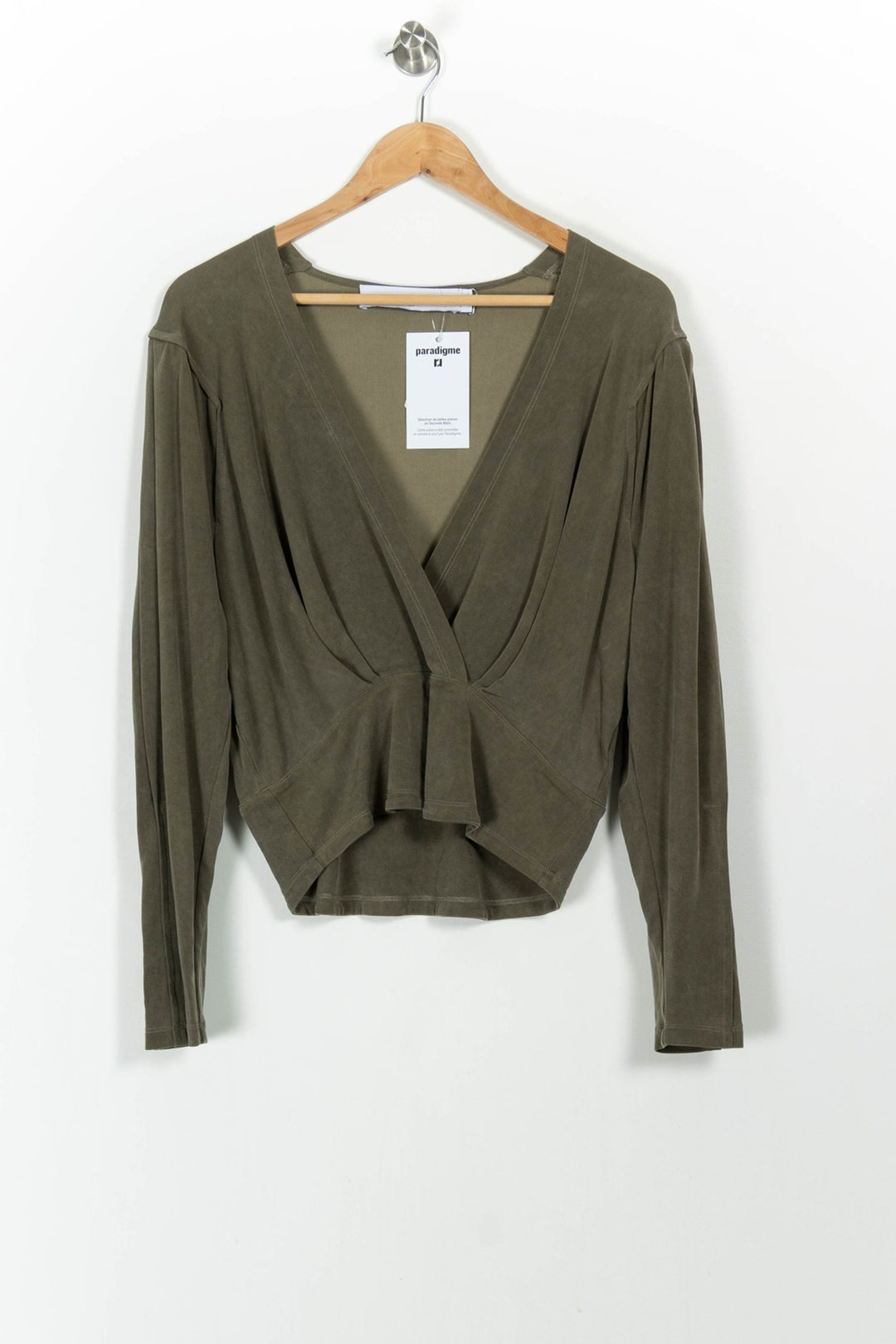 Blouse Verte - Taille M/38 de la marque IRO | PARAD104344 - Vendu par Paradigme - Image 2