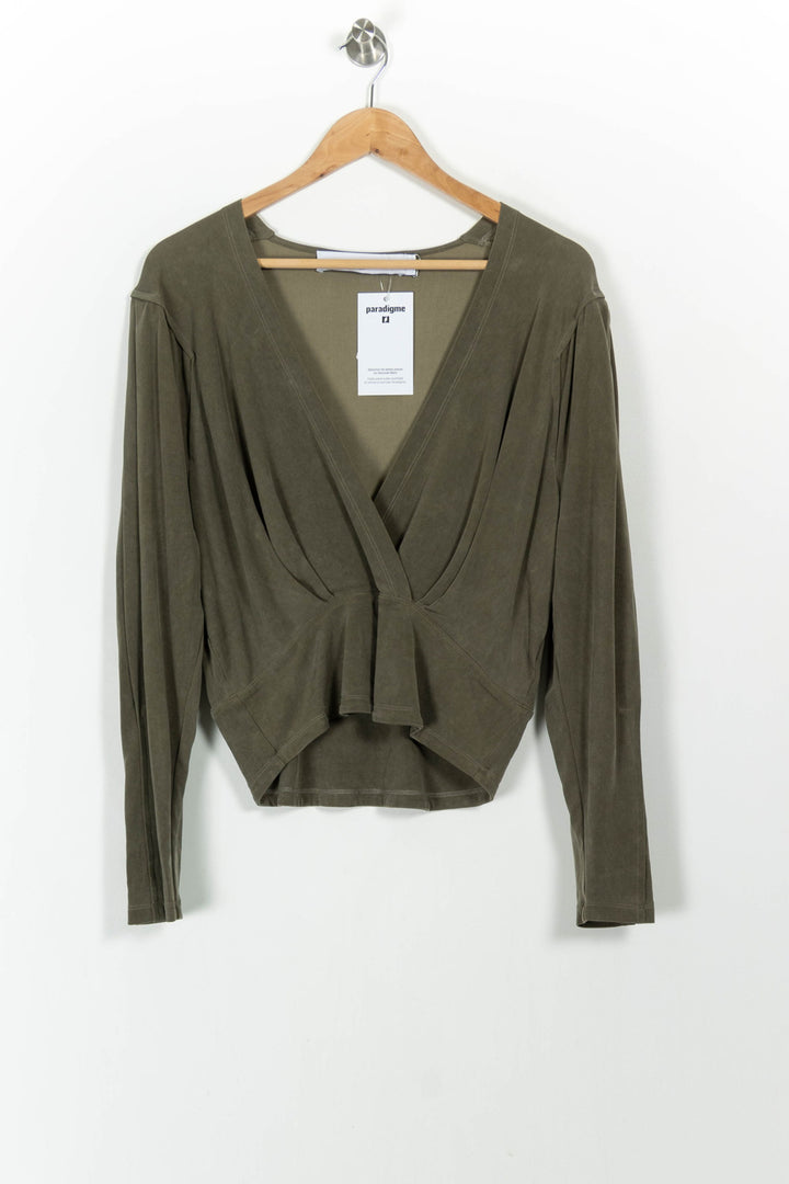 Blouse Verte - Taille M/38 de la marque IRO | PARAD104344 - Vendu par Paradigme - Image 2