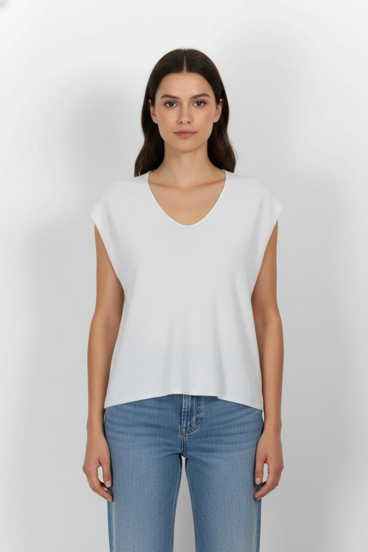Débardeur Blanc - Taille L/40 de la marque La Fée Maraboutée | PARAD104349 - Vendu par Paradigme - Image 1