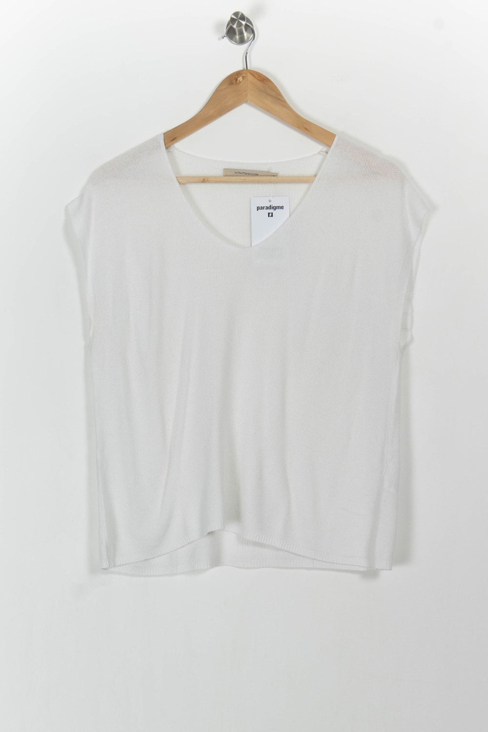 Débardeur Blanc - Taille L/40 de la marque La Fée Maraboutée | PARAD104349 - Vendu par Paradigme - Image 2