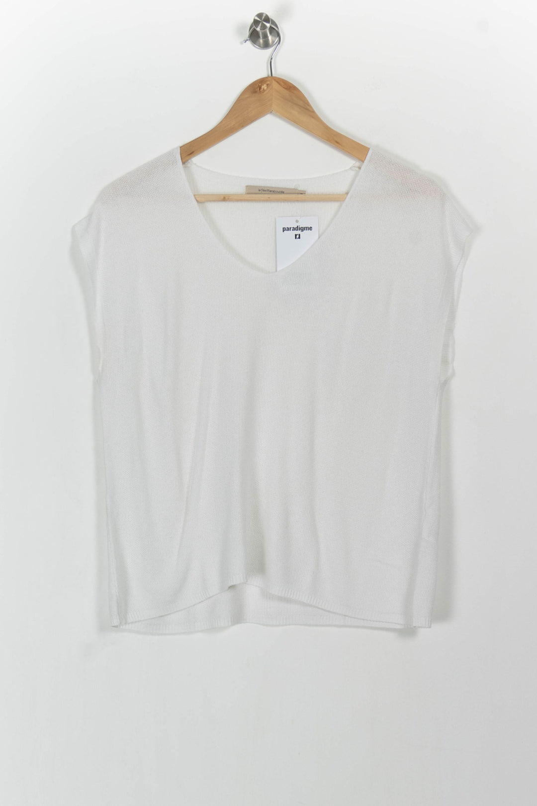 Débardeur Blanc - Taille L/40 de la marque La Fée Maraboutée | PARAD104349 - Vendu par Paradigme - Image 2