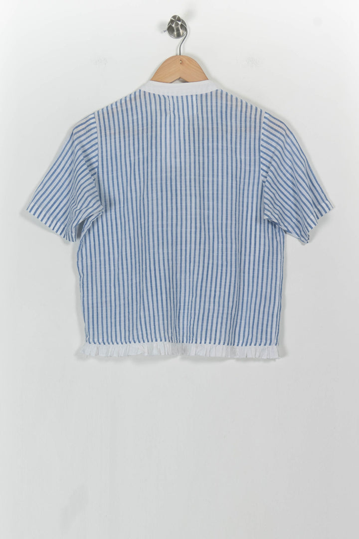 Chemisier Bleu et Blanc - Taille S/36 de la marque Léon & Harper | PARAD104350 - Vendu par Paradigme - Image 4